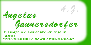 angelus gaunersdorfer business card